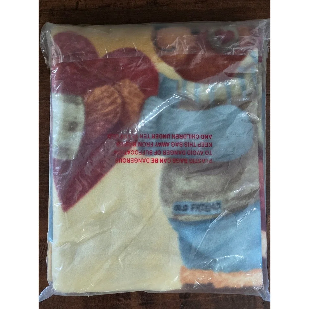 Y2K Farmhouse Cottage Teresa Kogut Fleece Blanket Bear Winter Books Are Fun 2005
